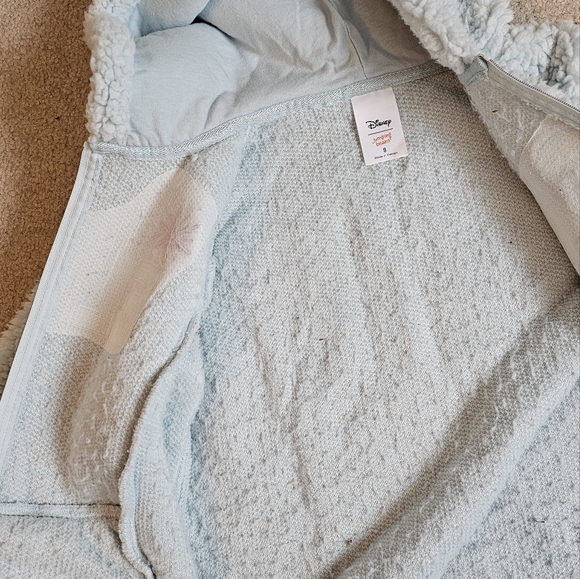 Disney Elsa Sherpa Jacket, Kids Winter Coat, Frozen Sequins Little Girl Coat - Picture 7 of 8